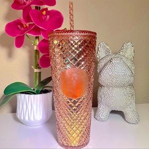❌LAST ONE❌Starbucks 💗💛Jewel tone ✨Diamond bling✨ Rose Gold Venti tumbler cup✨